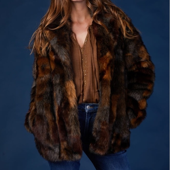 Louizon Paris Irene Faux Fur Coat - Picture 1 of 4